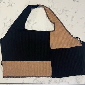 Brown & Black Crop Top